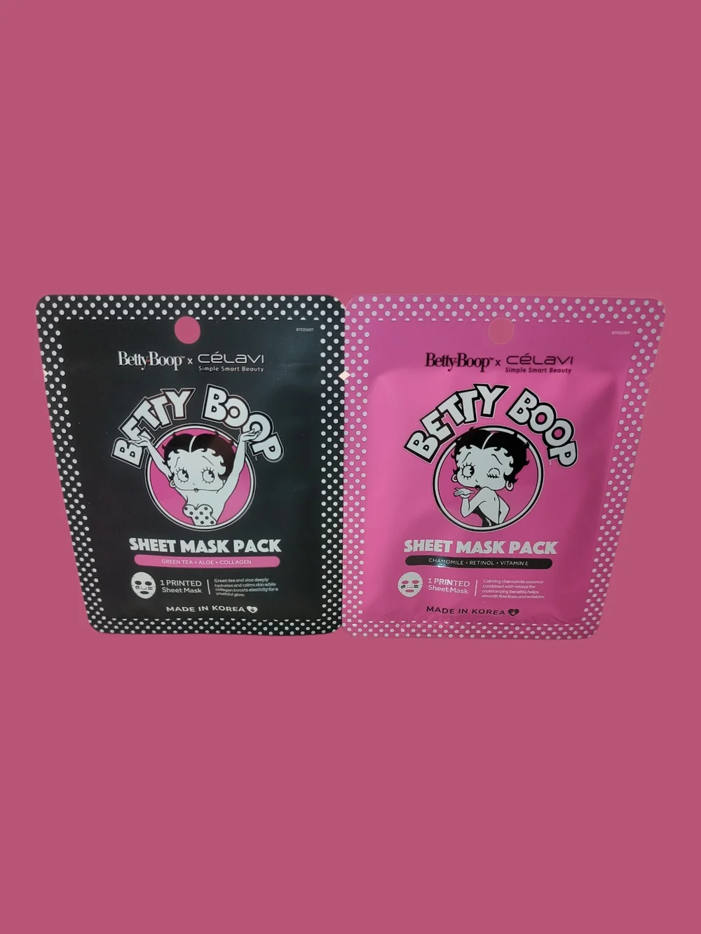Betty Boop Printed Sheet Mask Duo